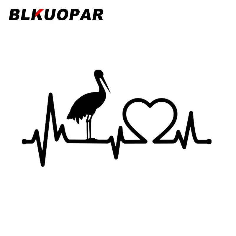 

BLKUOPAR журавль птица сердцебиение животные наклейки для автомобиля аниме наклейка личность кондиционер доска для серфинга украшение для стайлинга автомобиля