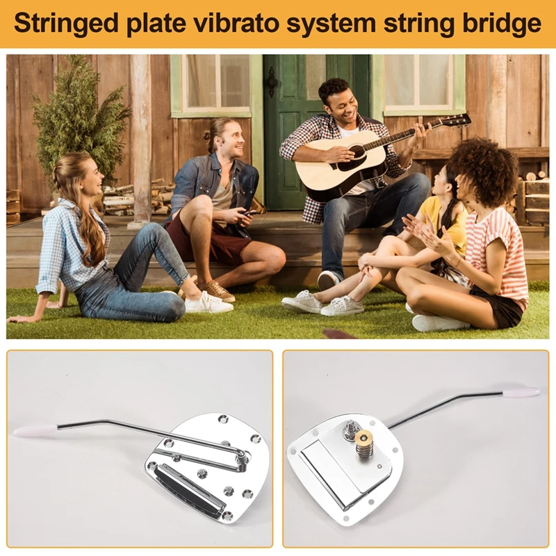 【buy-now】guitar-vibrato-guitar-bridge-new-stainless-steel-jazz-tremolo-tailpiece