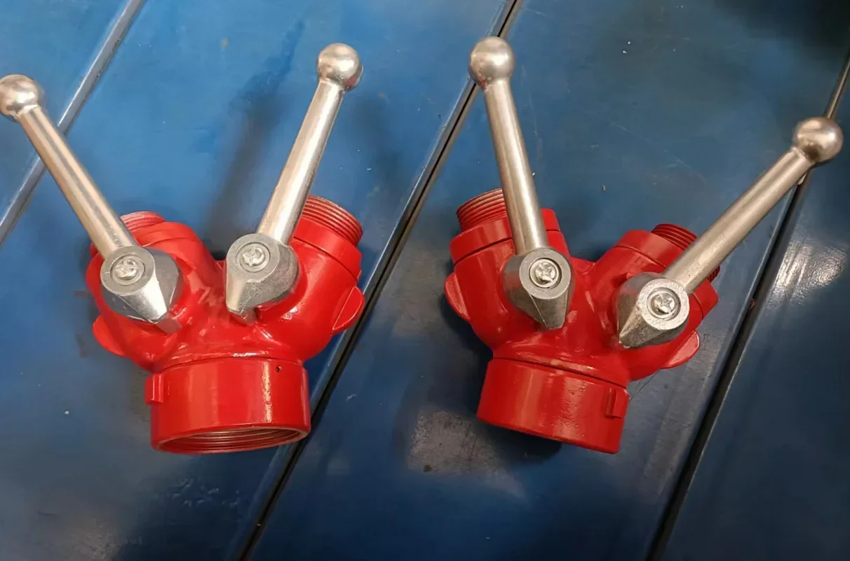 Valvola a sfera in alluminio con divisore d'acqua a due vie antincendio di alta qualità