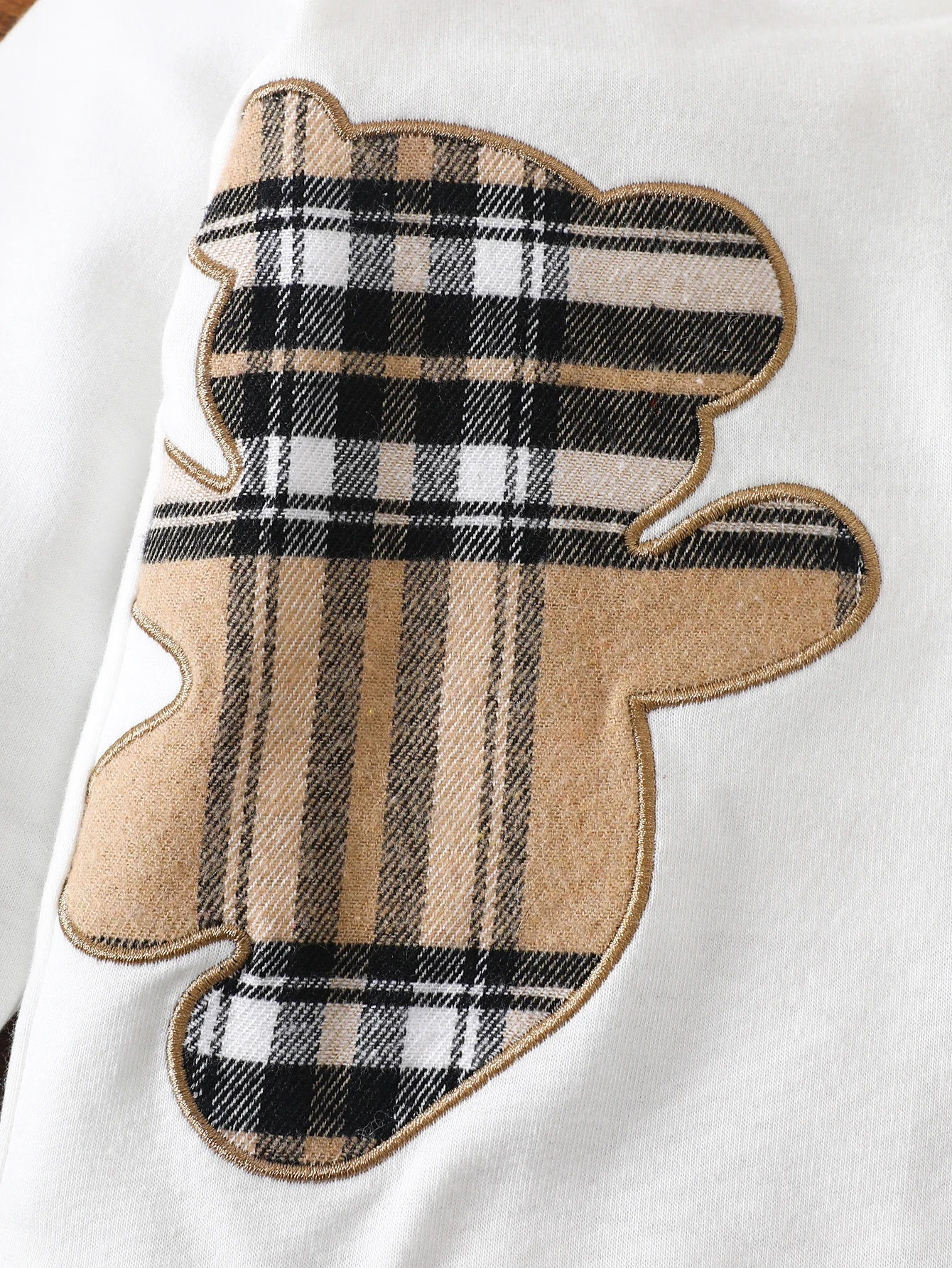 IURNXB 2 قطعة مجموعة ملابس الطفل الرضع الكرتون الدب منقوشة المرقعة هوديي علوي + Sweatpants وتتسابق ملابس الأطفال غير رسمية 1-3Y #5