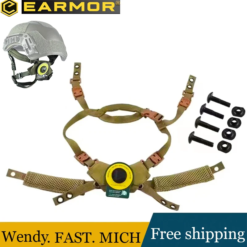 Tactical Helmet Lanyard Wendy Helmet Suspension System Adapts to FAST, MICH Helmets Outdoor Hunting Helmet Accessories