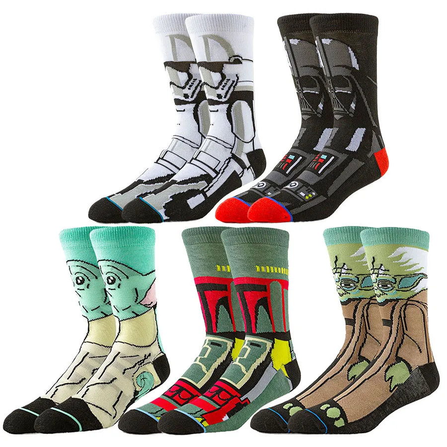 

Miniso Disney Cartoon Anime Socks with Hip Hop Street Fashion Style Christmas Halloween Patterns Novelty Funny Casual Crew Socks