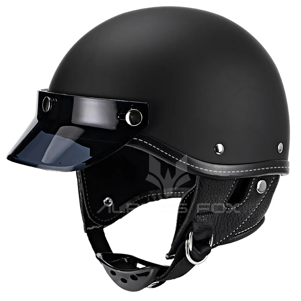 

Vintage Half Face Motorcycle Helmet Men and Women Scooter Retro Helmet Motorbike Biker Moto Casco For Harley style