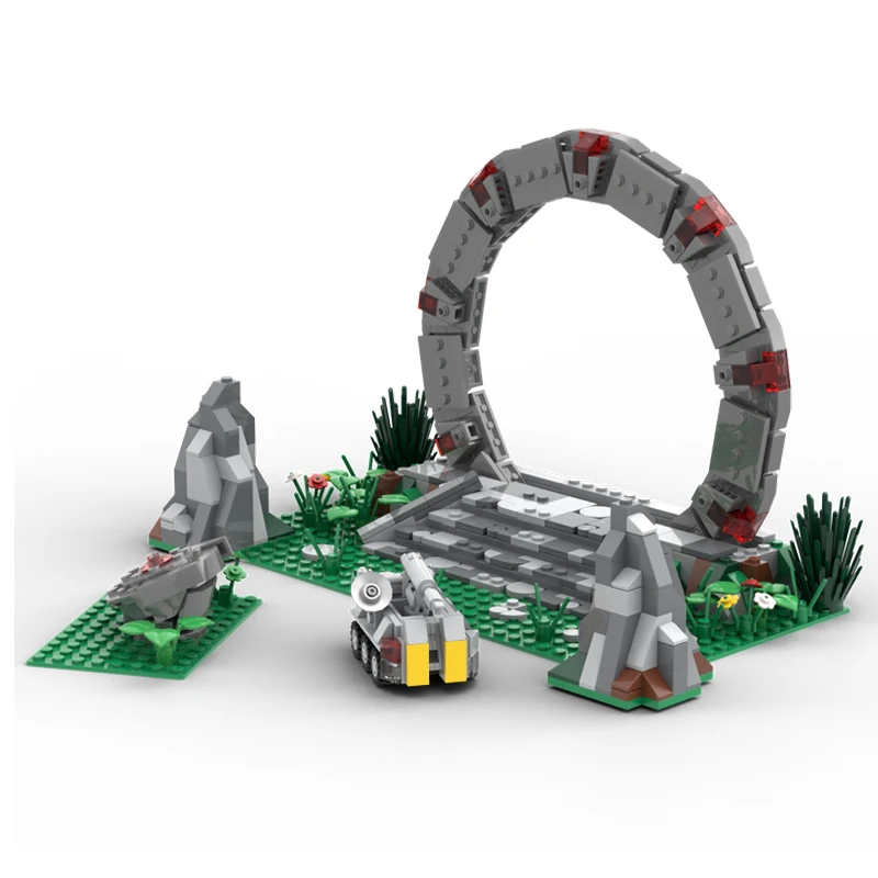 NEW MOC Stargate Off-World Meadows Sci-Fi Building Blocks Set with Stargate Vehicle for Fans Children Assembly Xmas Popular Gift