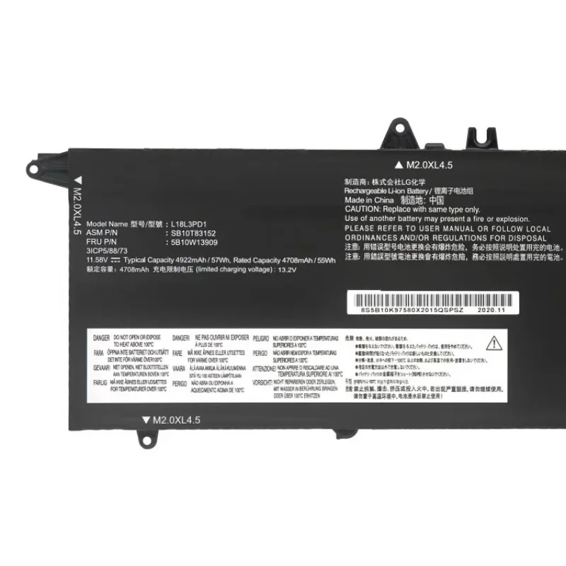 For Lenovo ThinkPad T490S T495S T14S gen1 TP00105A TP00105D L18M3PD1 L18L3PD1 02DL013 11.58V 57wh Laptop Battery