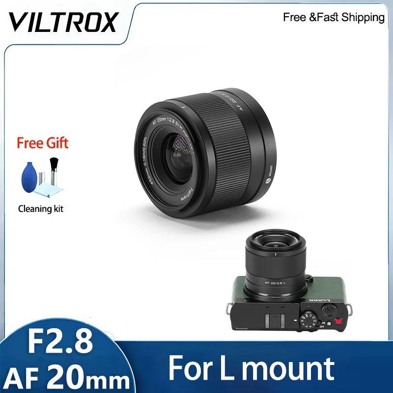 VILTROX AF 20mm F2.8 Air Vollformat L-Mount Autofokus Festbrennweitenobjektiv Leichtgewicht Großes Blendenobjektiv Vlog-Objektiv für Leica SL2 SL2-S SL3