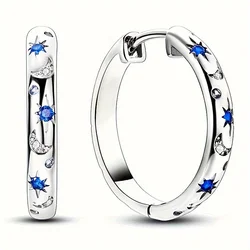 Fashionable Zircon Earrings with Sun and Star Patterns, Exquisite Accessories for Daily Parties, Holiday Gifts for Girls