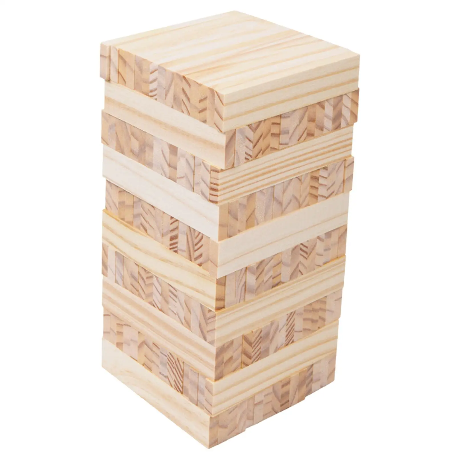 Set di 100 Blocchi di Legno Impilabili per Gioco Torre Cadente, Gioco per Bambini, Ragazzi e Adulti, per Interni ed Esterni