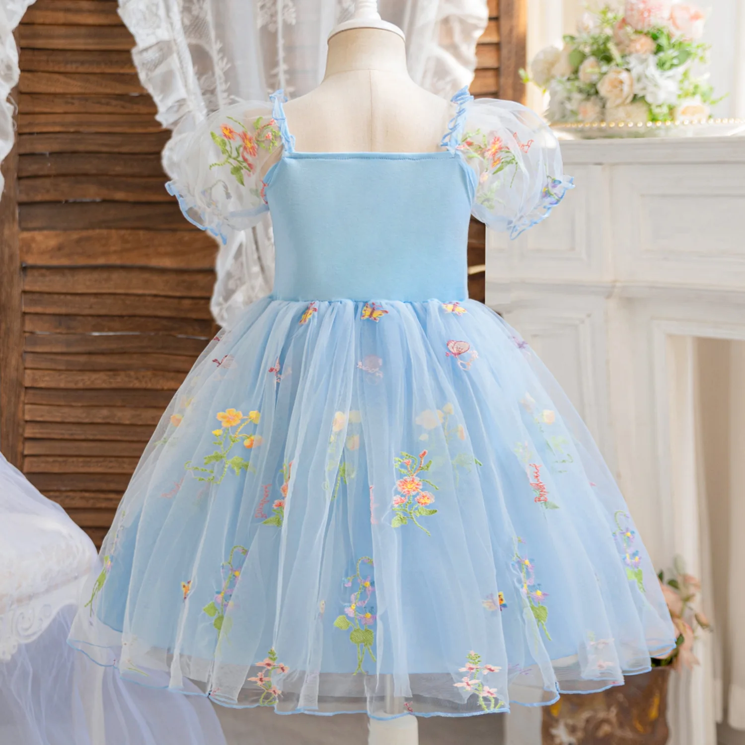Vestido de hada para niña pequeña, princesa de 1 a 5 años, vestido de flores para fiesta de cumpleaños para recién nacido, Vestidos con tutú de tul para boda, disfraces para niñas