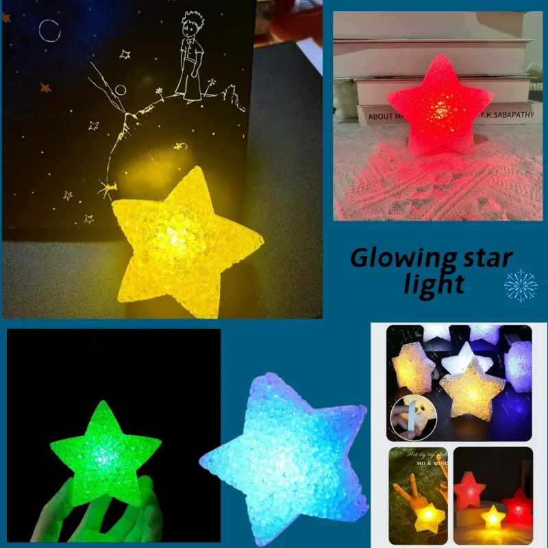 

Ручной светодиодный светильник с милой звездой, акриловый ночник в форме звезды, противоскользящая лента, лампа для танцевального выступления, реквизит для фотосессии на сцене