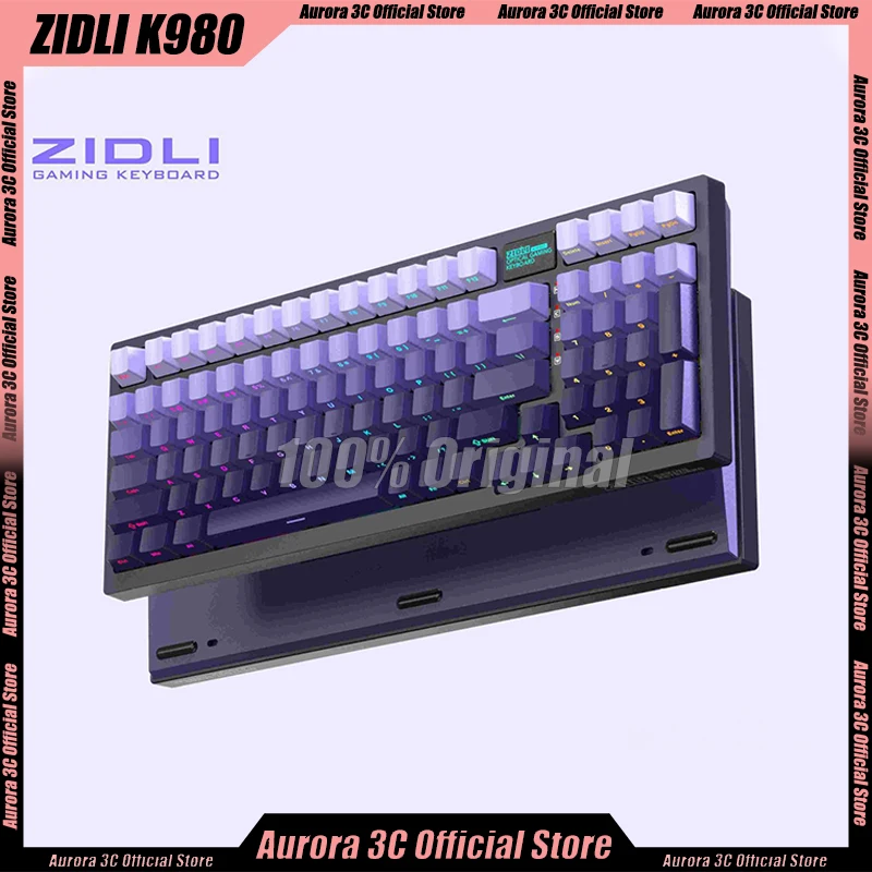 

ZIDLI K980 Mechanical Game Keyboard Wired 98Key Optic Switch Keyboard RGB Backlight IP68 Waterproof Hot Swap Gamer Keyboard Gift