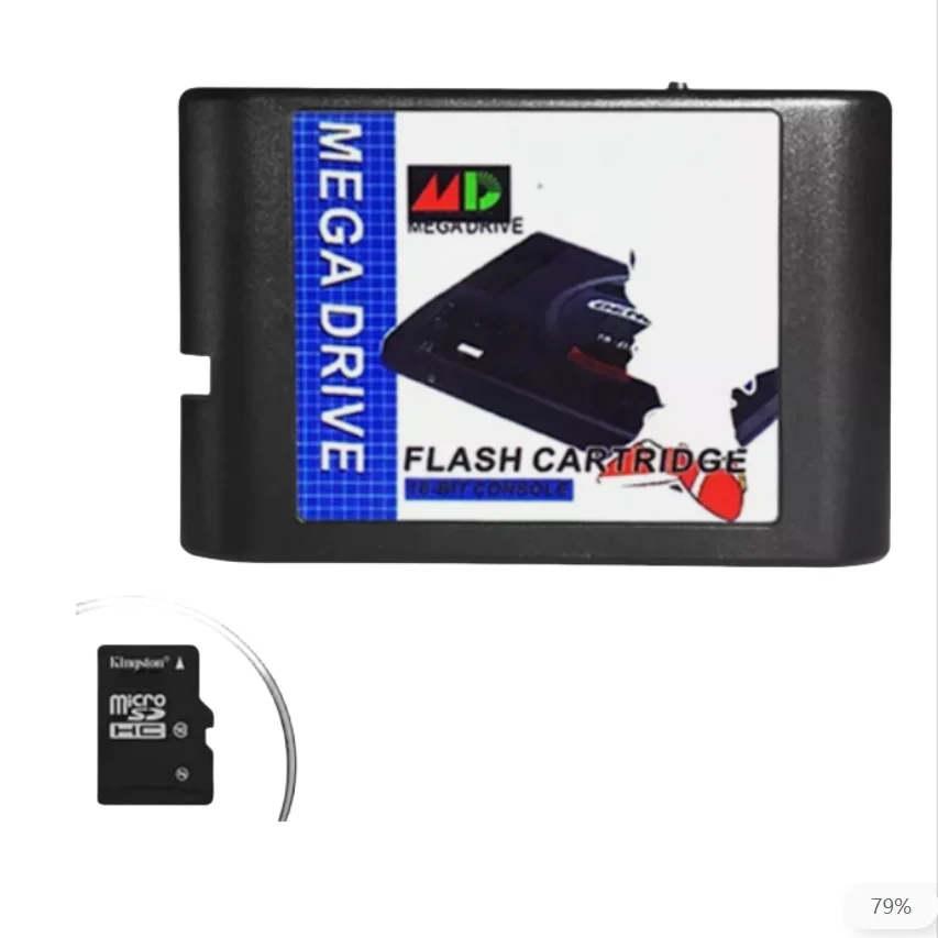 SEGA GENESIS Mega Drive Flash Cartridge 1000 in 1 for 16 Bit + SD card