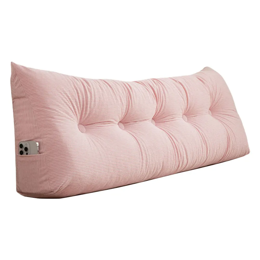 

100CM Head Cushion Thickened Soft Triangle Long Backrest Bay Window Tatami Bedroom Sofa Cushion Corduroy Wedge Headboard Pillow