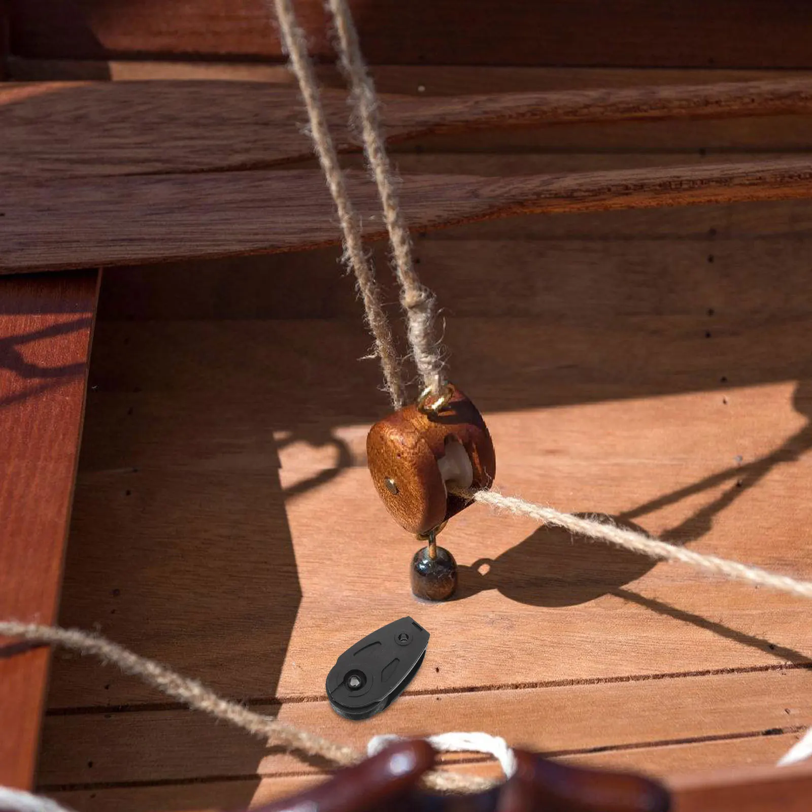 

Sailboat Swivel Cable Gym Black Nylon Rope Lifting Tool Boat Accessory Crane Fitness AntiWear Durable Bearings Sailboat Nylon