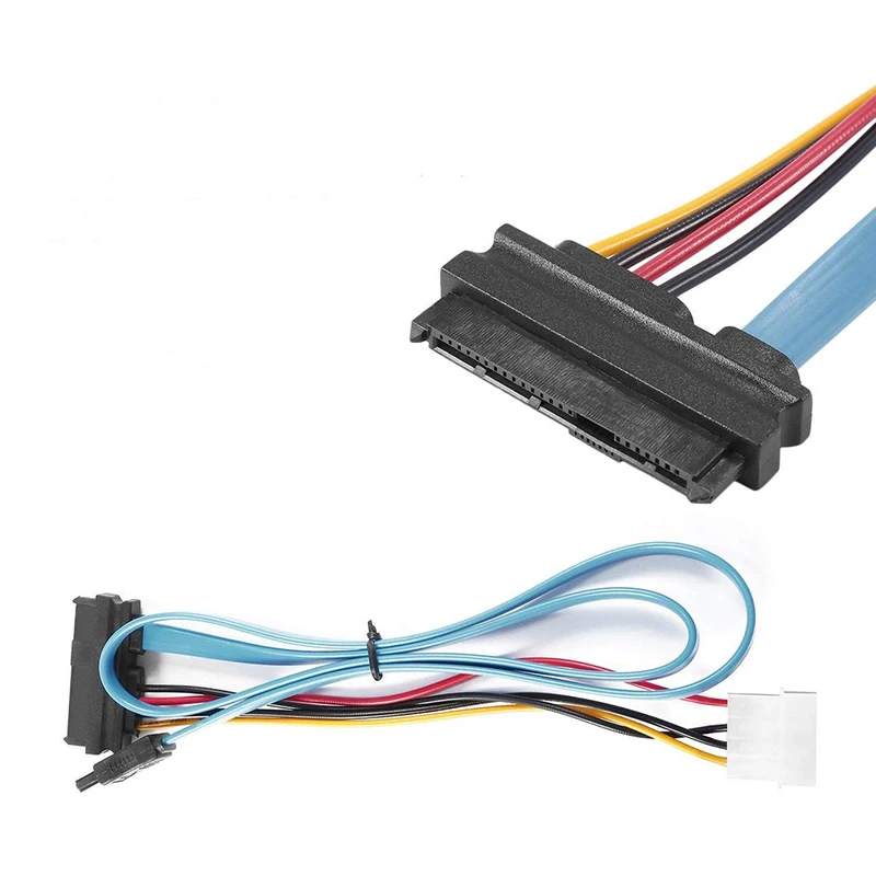 

SAS 29Pin to SATA And 4Pin Molex Cable Coverter Wire Splitter SSD HDD Hard Drive Data Cord Extend Adapter