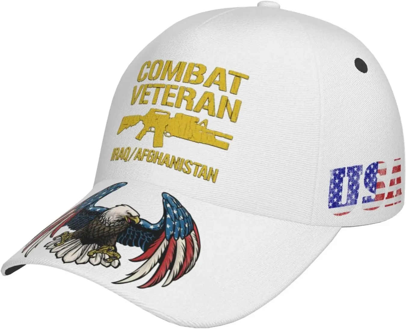 

Combat Veteran Iraq and Afghanistan Trucker Hat for Men Baseball Snapback Cap American Eagle Unisex