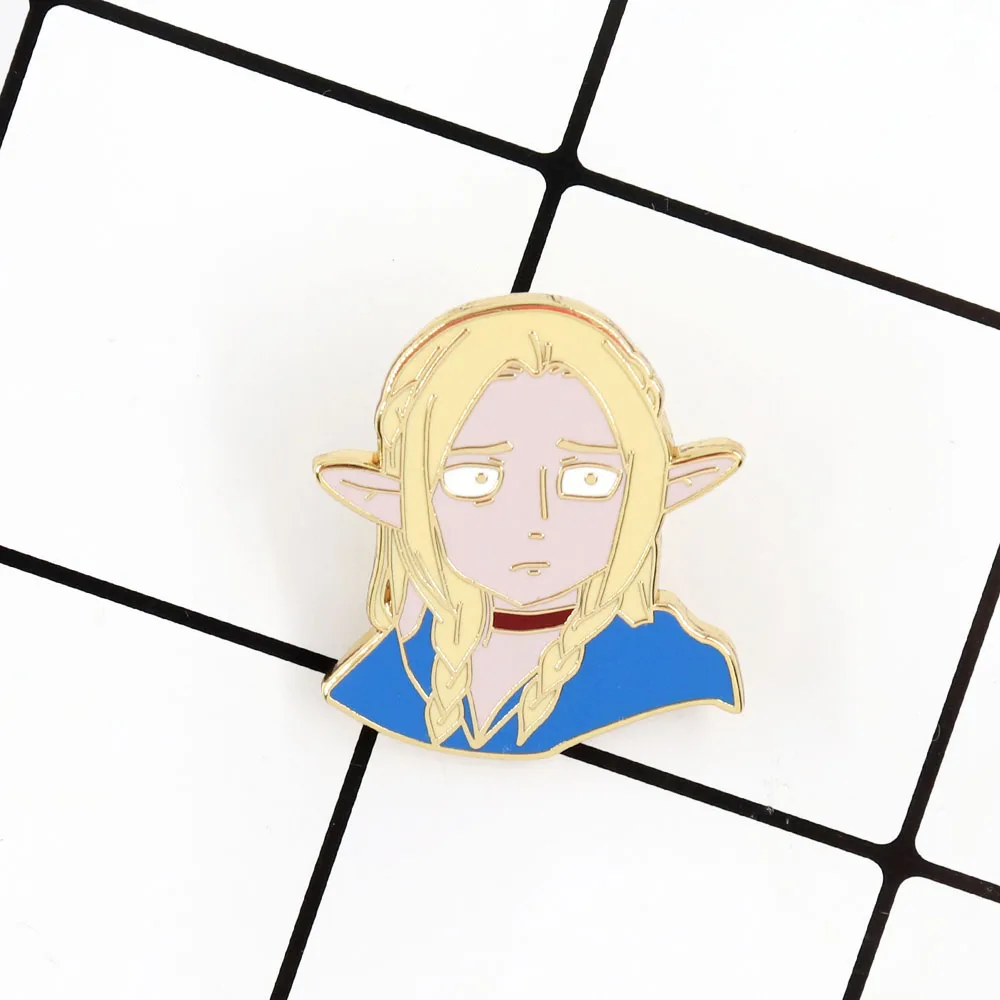 Marcille Enamel Pin Delicious in Dungeon Lapel Pin Dungeon Meshi Elf Magician Badge Cute Souvenir
