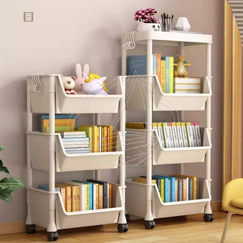 Multi-Layer Trolley Storage Rack Slim Narrow Corner Organizer for Bathroom Kitchen Living Room