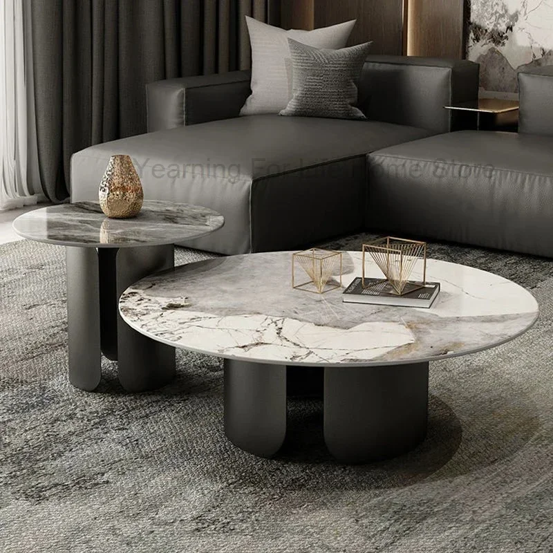 

Decoration Accessories Light Luxury Living Room Coffee Table Rock Beam Minimalism Modern Side Table Hogar Muebles Home Furniture