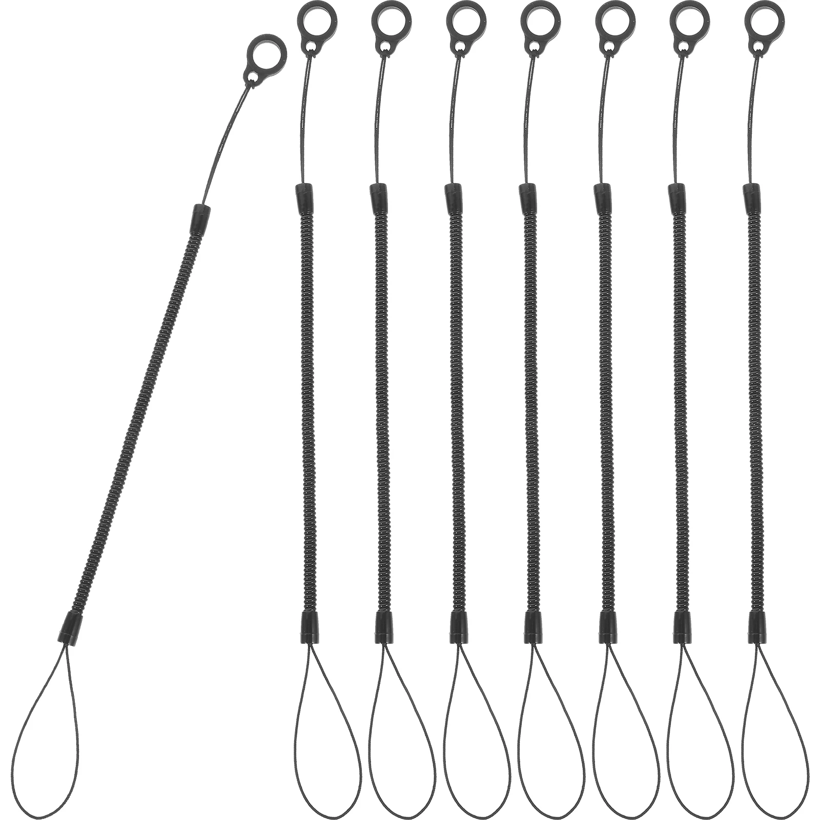 8pcs Tablet Stylus Ropes Anti-Lost Stylus Retractable Cords Spring Coil Tether Ropes Hanging Rope Spring Coil Tether Lanyard