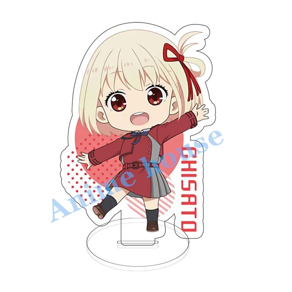 Anime Lycoris Recoil Acrylic 10cm Stand Model Plate Ornament Inoue Takina Chisato Nishikigi Figures Holder For Fans Gift