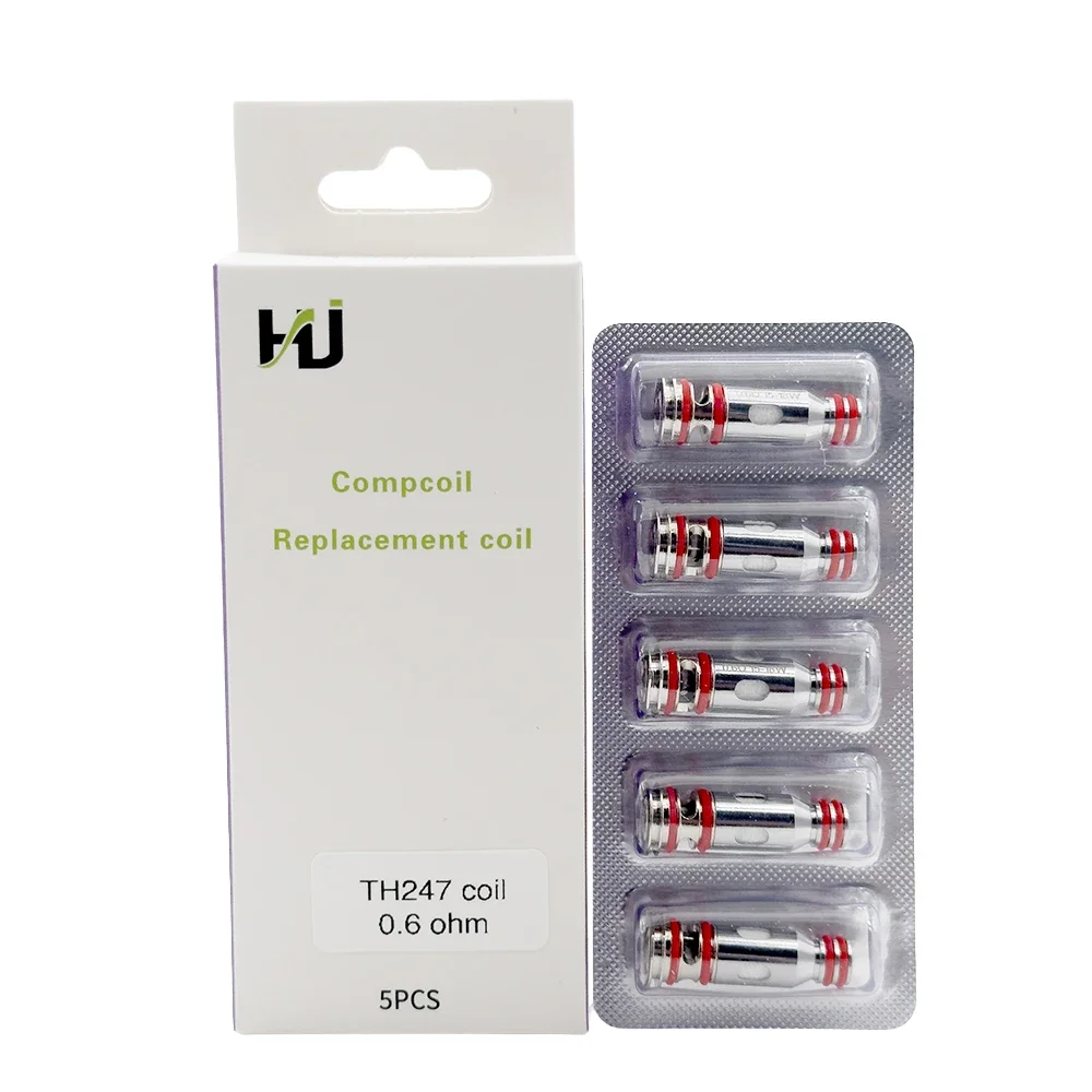 OEM Tech247 코일, Tech 247 Pod 시스템 카트리지에 적합한 메쉬 M 코일, 0.4Ohm 0.6ohm 0.8ohm, 5PCs