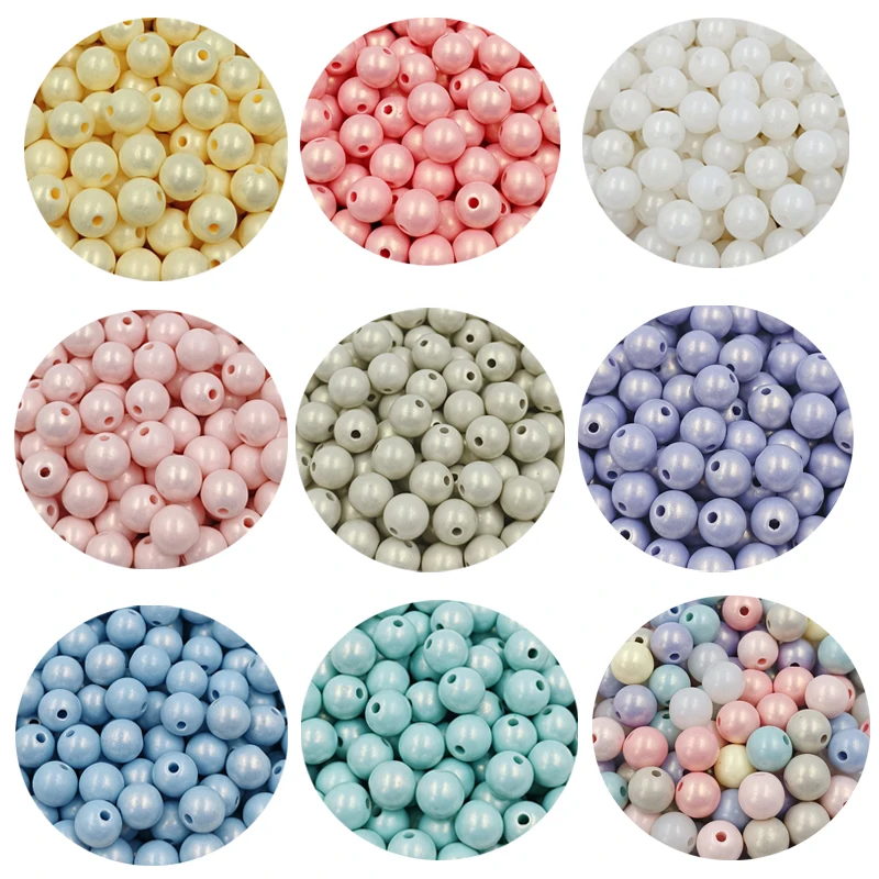 

40Pcs 8mm Candy Color Loose Balls Spacer Beads DIY Necklace Bracelet Handmade Acrylic Round Beads For Jewelry Making