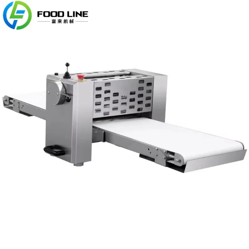 آلة ضغط المعكرونة التجارية المخصصة معدات ضغط العجين ذات السعة العالية للمعكرونة الطازجة مع إعدادات سمك قابلة للتعديل