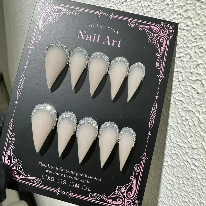 

Handmade Short Cat Claws Press On Nails 10PCS Long Dragon Shape Claw False Nail Cute Thick Fake Nail With Glue Custom Nail Tip