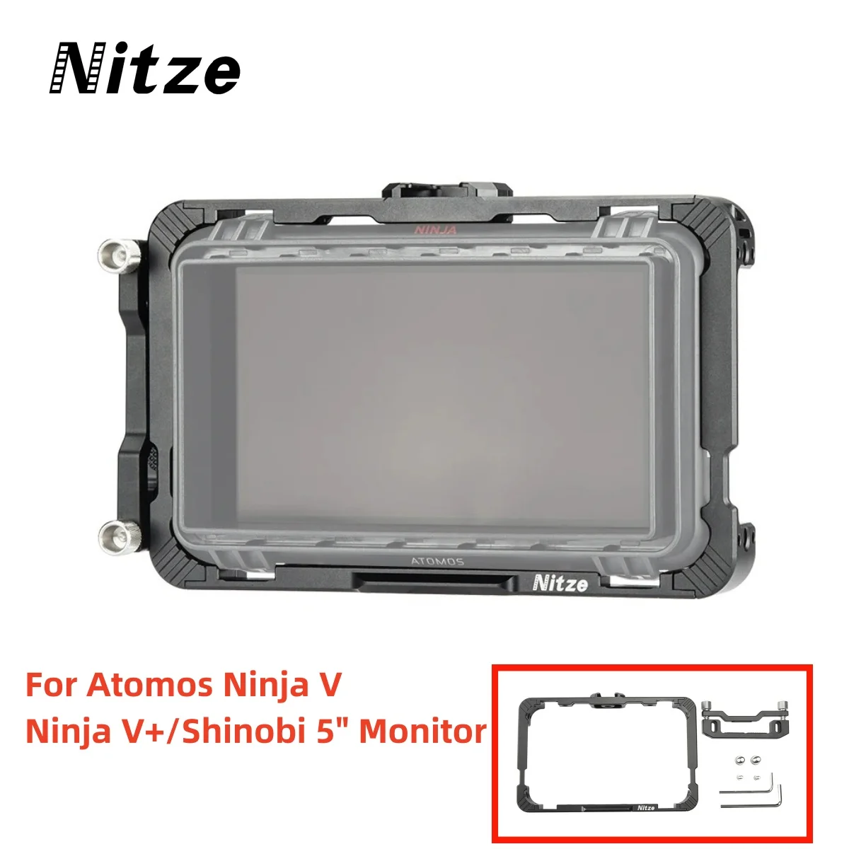 Nitze Monitor Cage for Atomos Ninja V/Ninja V+/Shinobi 5