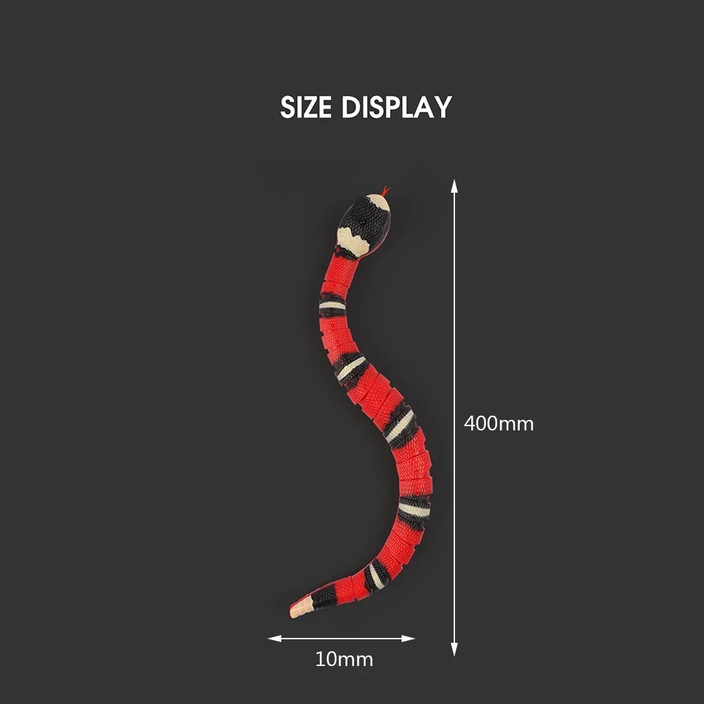 Smart Sensing Interactive Cat Toys Simulation Animal Snake Cat Teaser USB Toy for Children Home Pets Playing