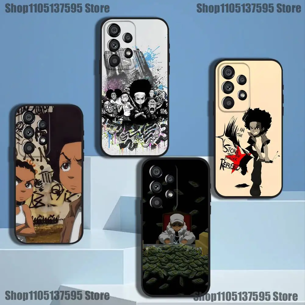 

Cartoon The B-Boondocks Phone Case For Samsung Galaxy A73,31,32,72,41,53,52,71,22,5G,Note,J7,8,9 Soft Black Cover