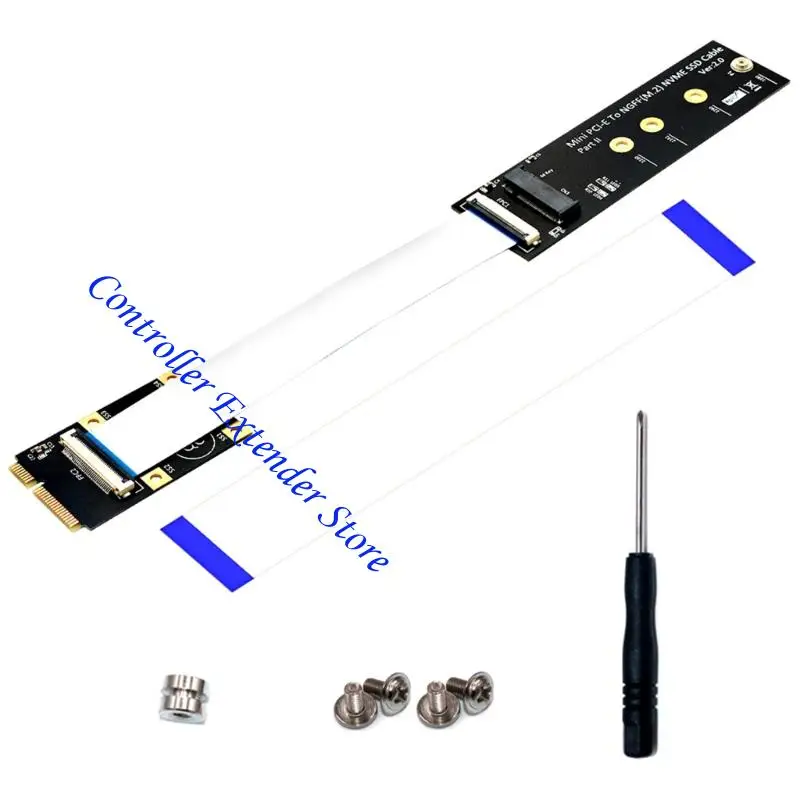 

N84B Mini PCIe to M.2 NVMe Solid Disk Adapter Card for M.2 NVME Solid Disk Support Fast Speed Data Transfer