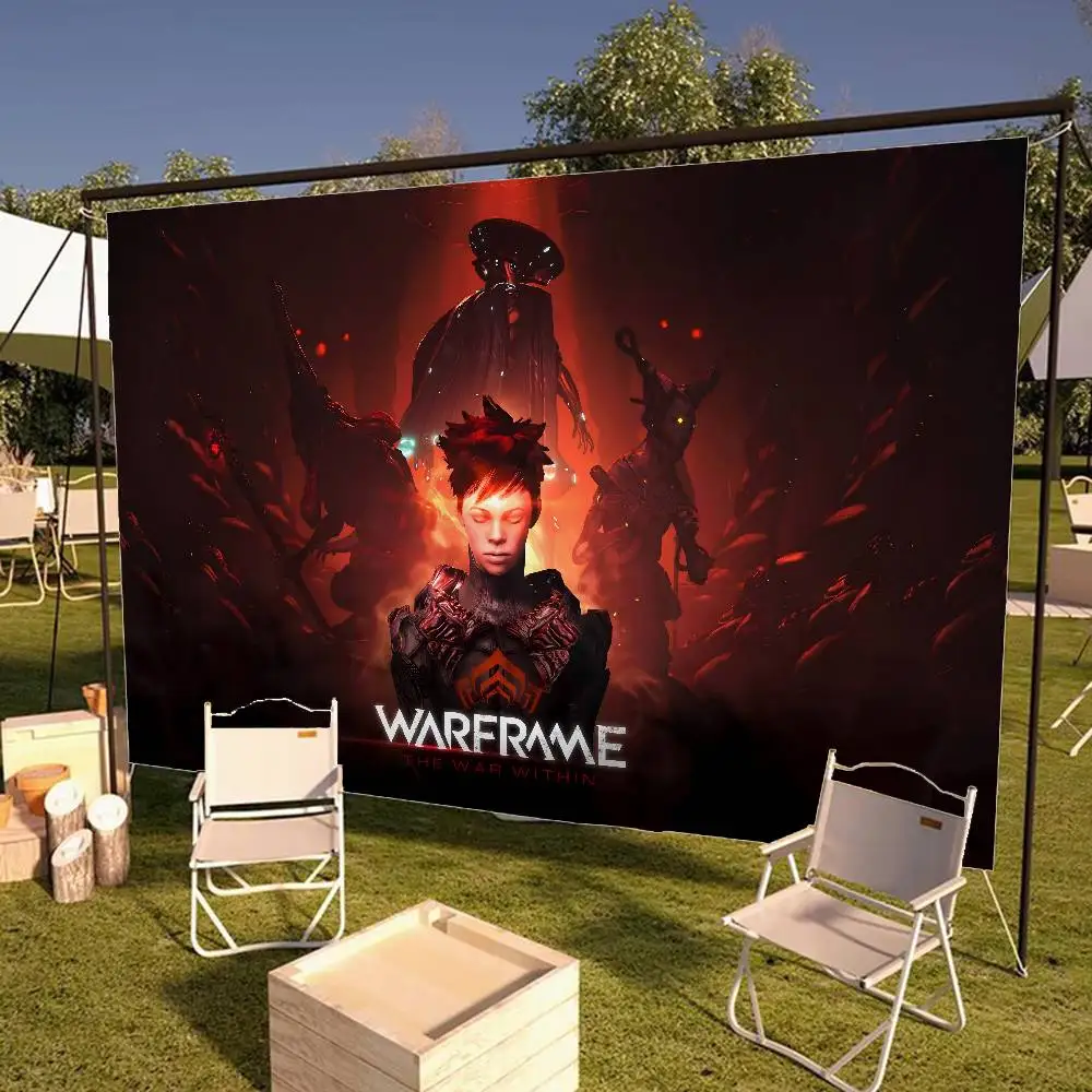Warframes Gamer High End Quality Banner Printing Artistic Atmosphere Style Camping Flag