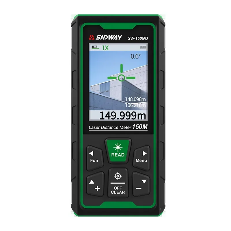 SNDWAY SW150GQ Green  Distance Meter Digital Rangefinder Range Finder Tape Measure Electronic Level Ruler Roulette Tools