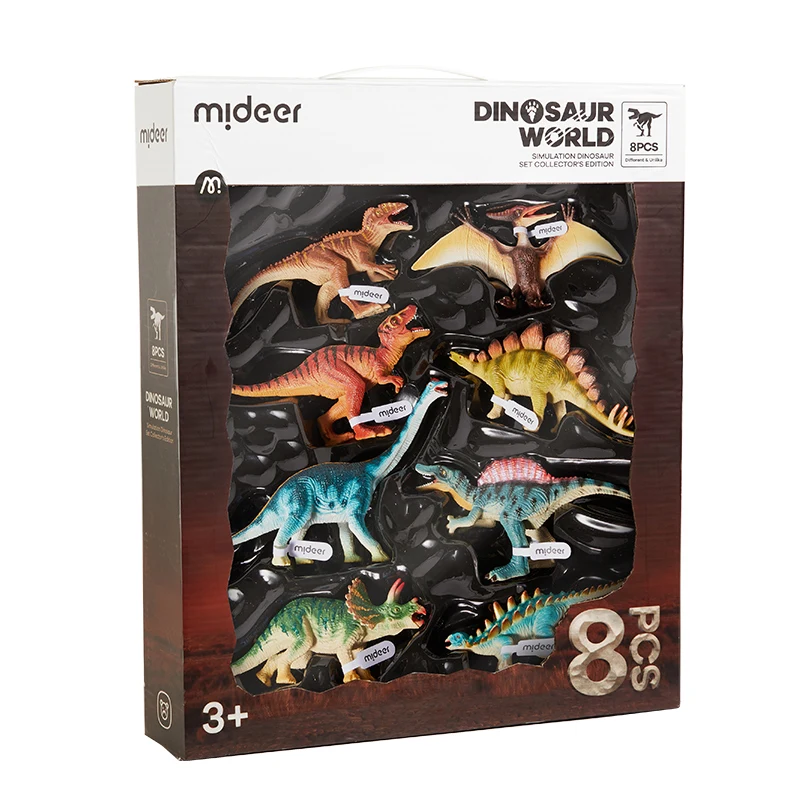 Mideer Dinosaur World Simulation Dinosaur Set Collection's Edition Toy for Children's Festival and Birthday Gift