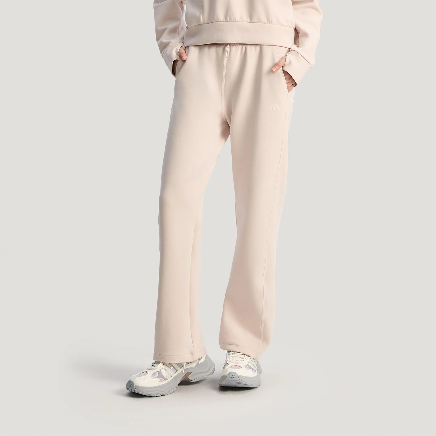 Adidas genuine winter women's straight knitted sports pants KH2689