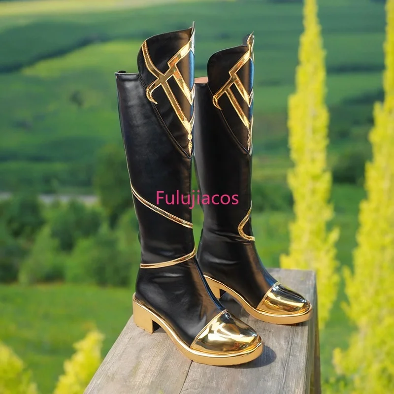 Fulujiacos Genshin Impact Aether Cosplay chaussures Anime Style chinois Halloween pour les femmes jeu