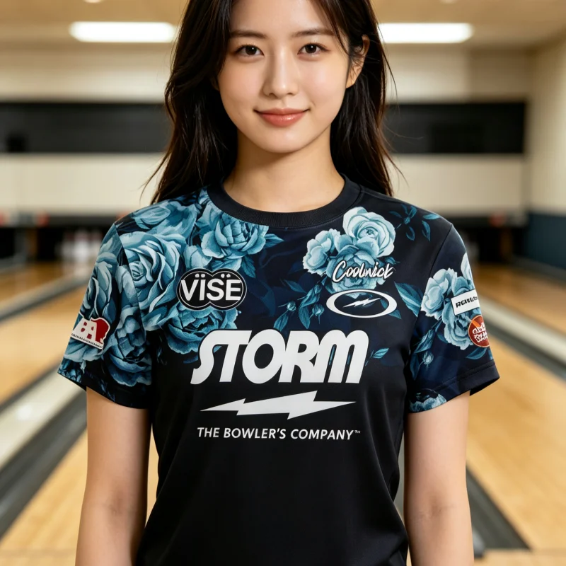 Street Fashion Logo - Coolwick Storm Bowling Jersey Black Lightning
