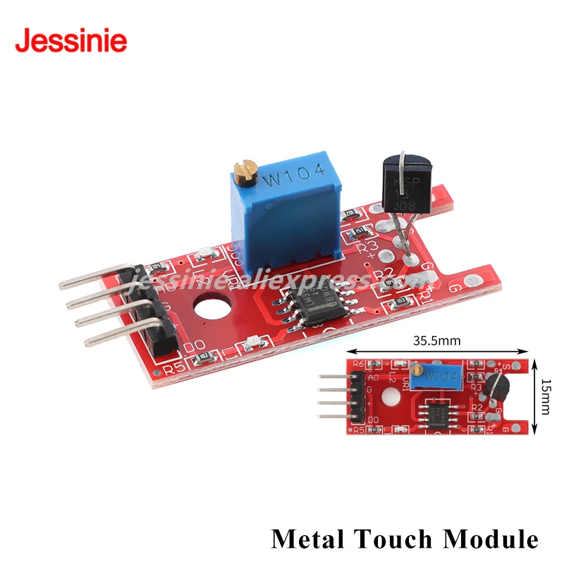 10pcs/1pc Metal Touch Sensor Module Touch Human Finger Circuit Board 3.3V 5V DIY Electronic Building Blocks