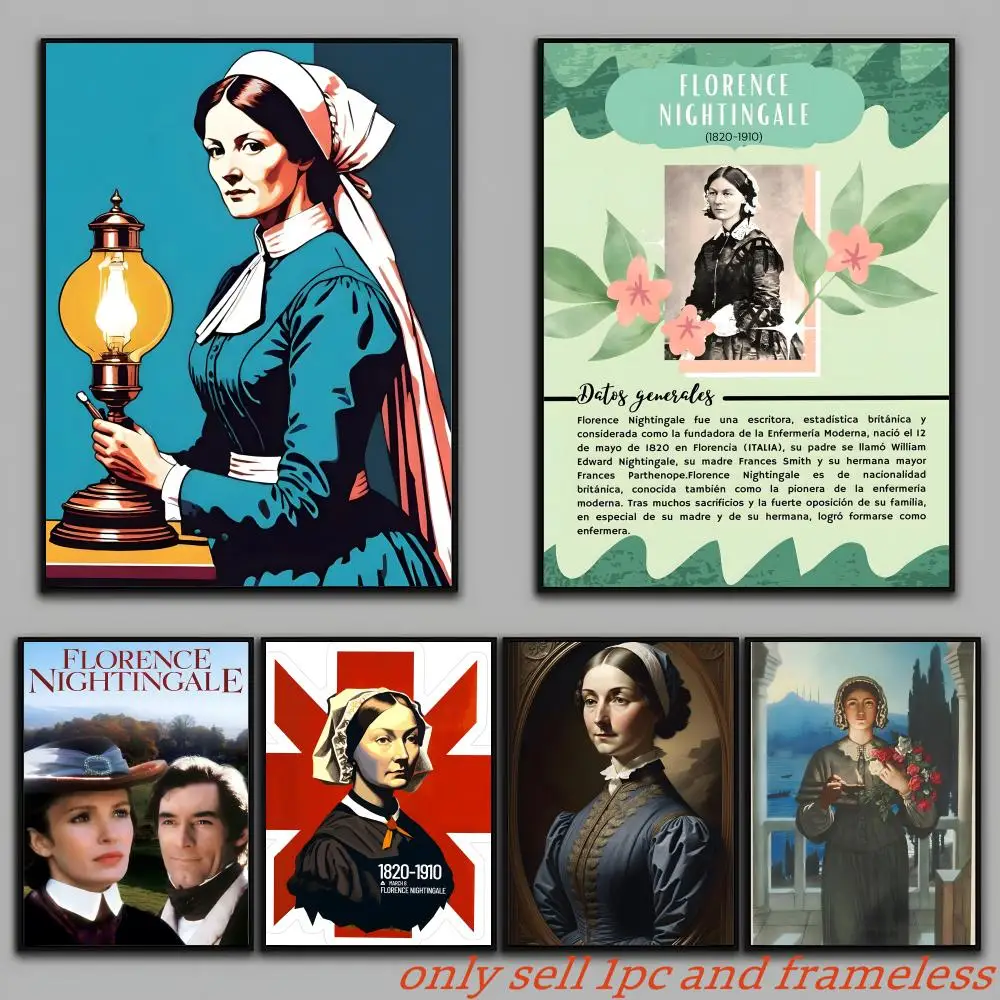 Famous Nurse TV Movie Florence Nightingale-N Poster Painting Prints Wall Art Picture Film Room Home Bar Cafe Decor Home  Mural
