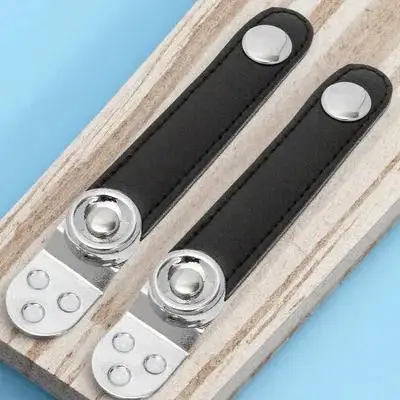 

1Set Extra Wide Accordion Bellows Strap Set Strong Cowhide Material Includes 4 Replacement Fasteners for Reliable Use Bellows