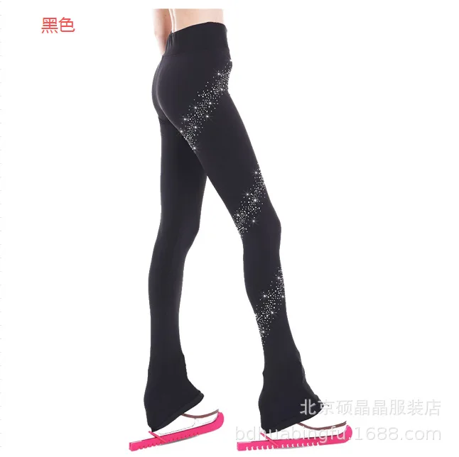 Figure Skating Training Suit with Diamond Pants Adult Children's Skating Sportswear Fashion Skating Suit