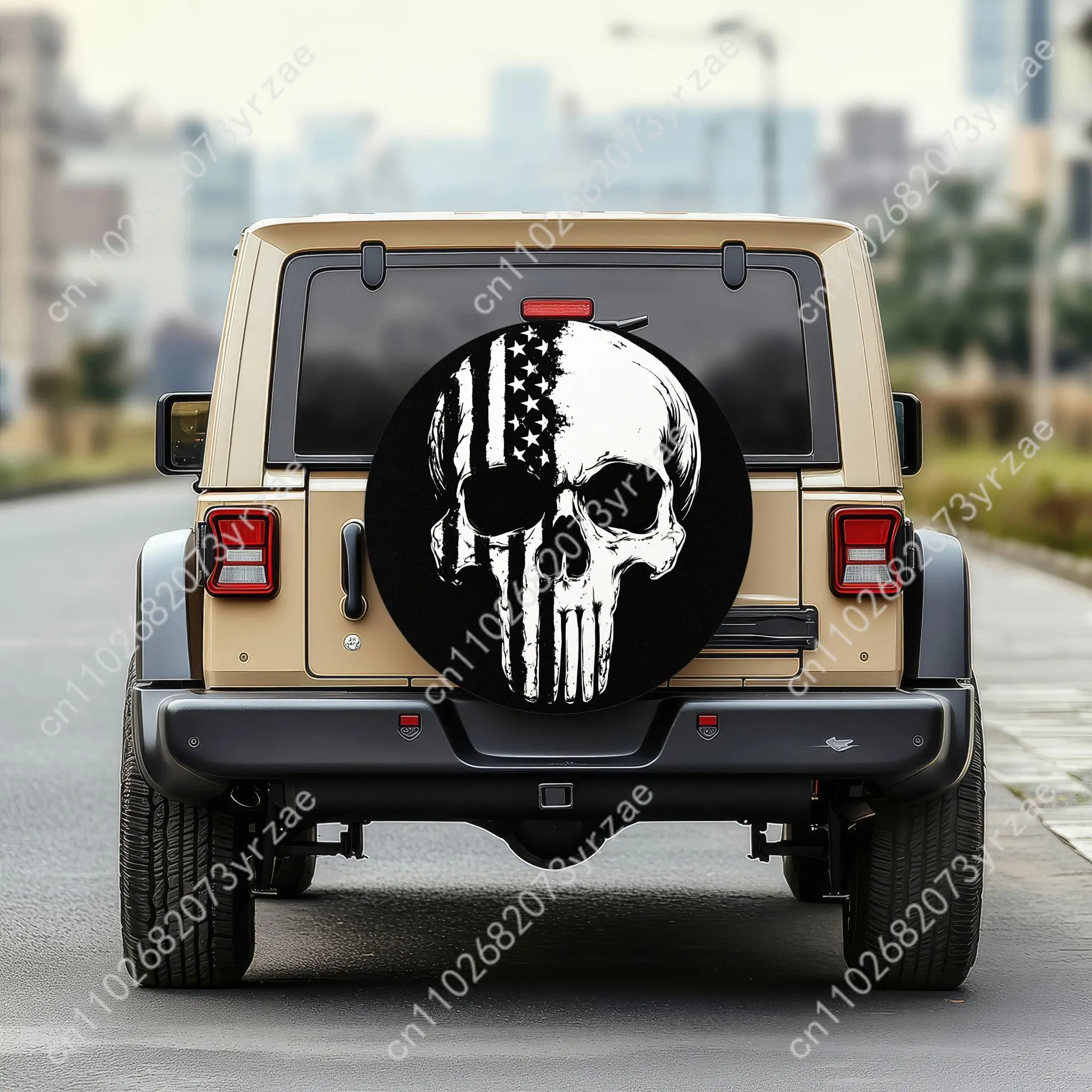 

Skull American Flag Various Models Spare Car Tire Cover Prevention Sand Dust rainwaterTire Cover Sturdy Durable Tire Covers