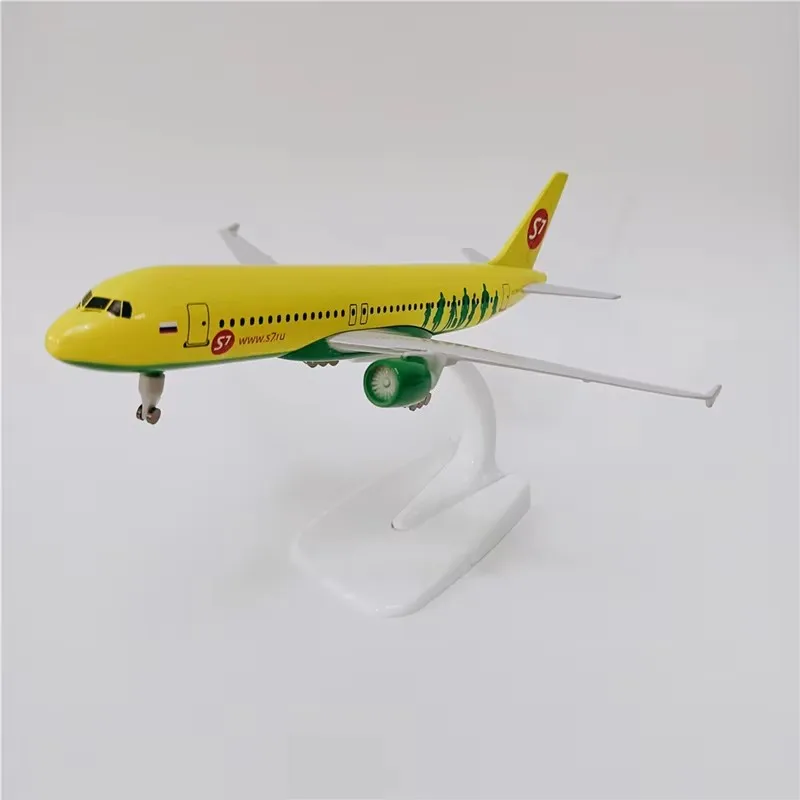 1:400 Schaal Airbus Simulatiemodel 20 cm Legering Metalen Vliegtuigen A320 Siberian Airlines Vliegtuigmodel met Landingsgestel Decoratie