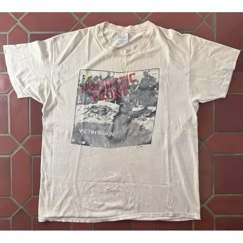 Vintage 80s Agnostic Front Victim In Pain T Shirt Size XL