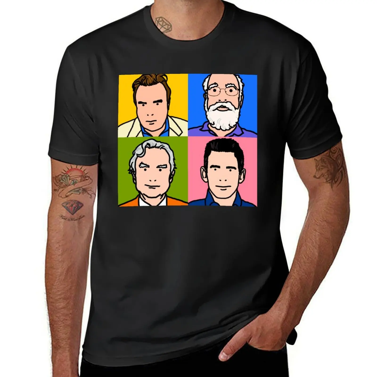 Four Horsemen 2013 - Hitchens, Dennett, Dawkins & Harris T-Shirt sweat sports fans Blouse mens t shirt graphic