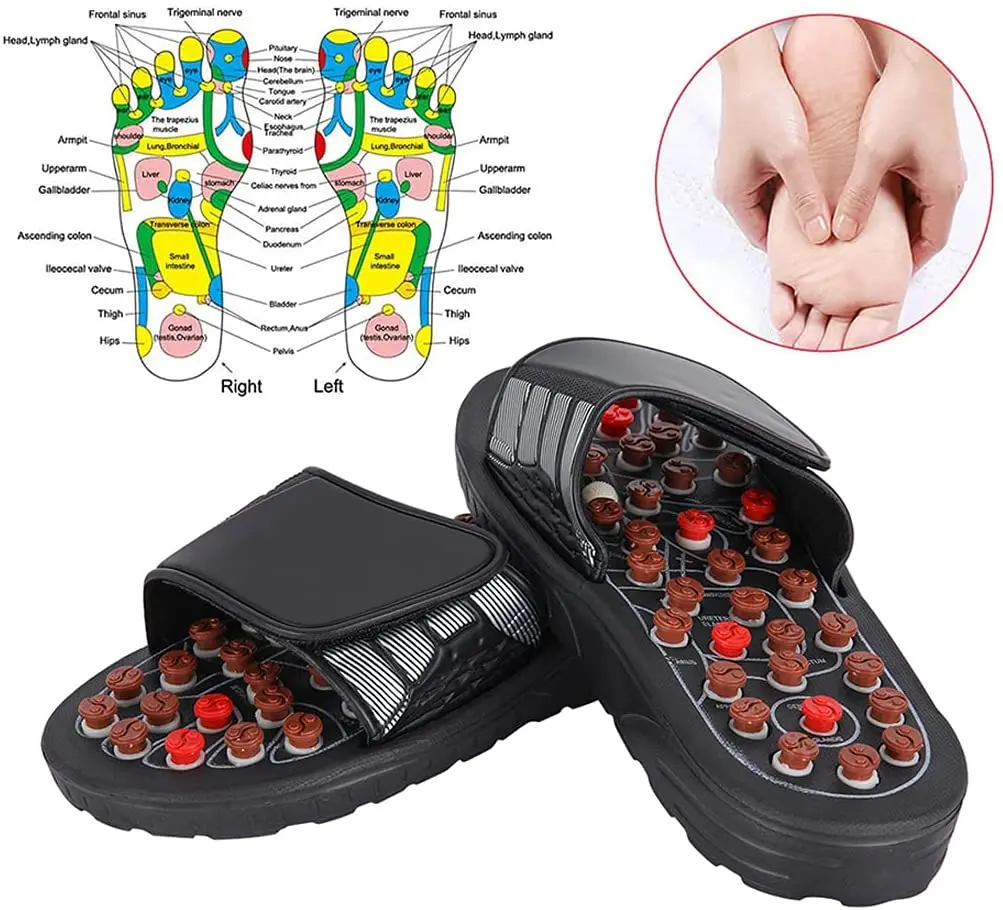 

Electrode slippe Foot Massage 1Pair 2pcs Tens Therapy Slippers Body Foot Relaxing Massager Machine Physiotherapy Slippers Black