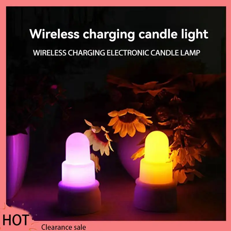 Rechargeable RGB LED Tea Wax Light Electronic Tea Candle Lamp Atmosphere Decorative For Wedding, Home Decor UK Plug