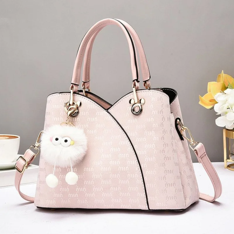 

Elegant Leather Tote Bag For Women Classic Design Luxury Brand Famous Designer Popular Shoulder Crossbody Handbag Ladies Chic